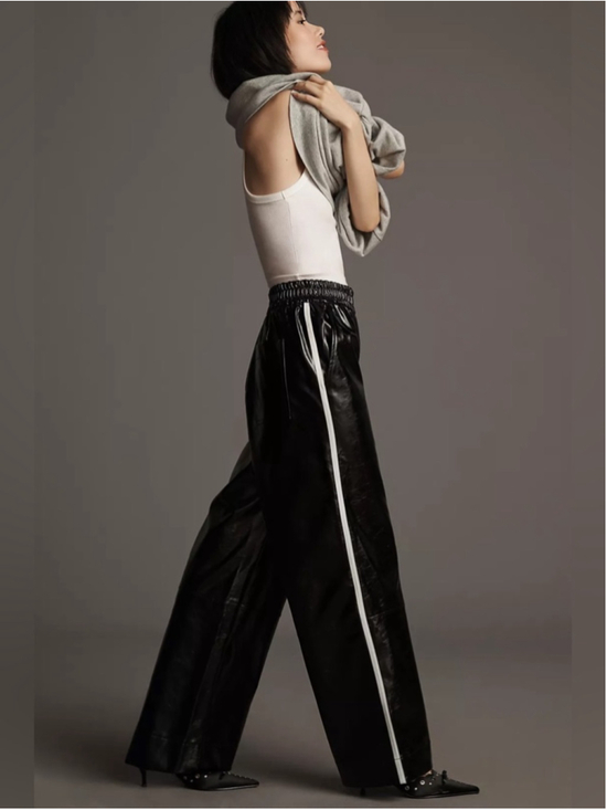 Maeve Pants - Maeve by Anthropologie Faux Patent Leather Pants Sz XS (13.5”W) Black #338 NWOT